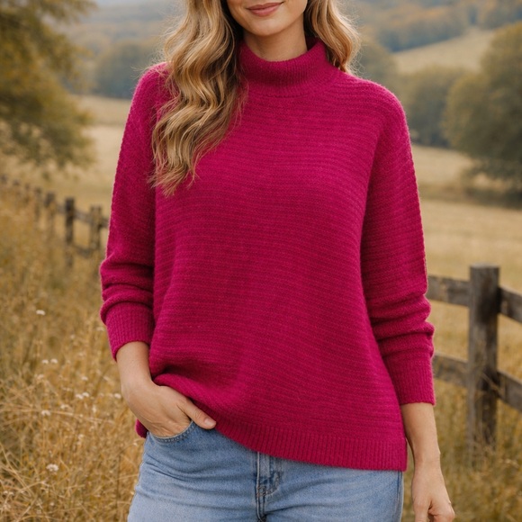 Fever Sweaters - 3/20 bundle Fever Fuchsia Turtleneck Sweater – Size Small